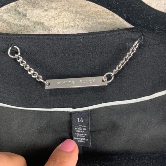 White House Black Market CONTRAST TWEED JACKET - Picture 6 of 8